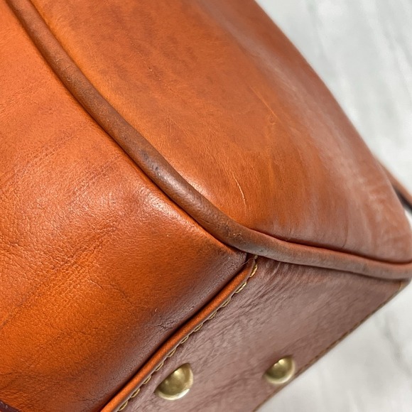 Dooney & Bourke Florentine Flap Tab Satchel Medium Ginger Italian Leather - Picture 16 of 16